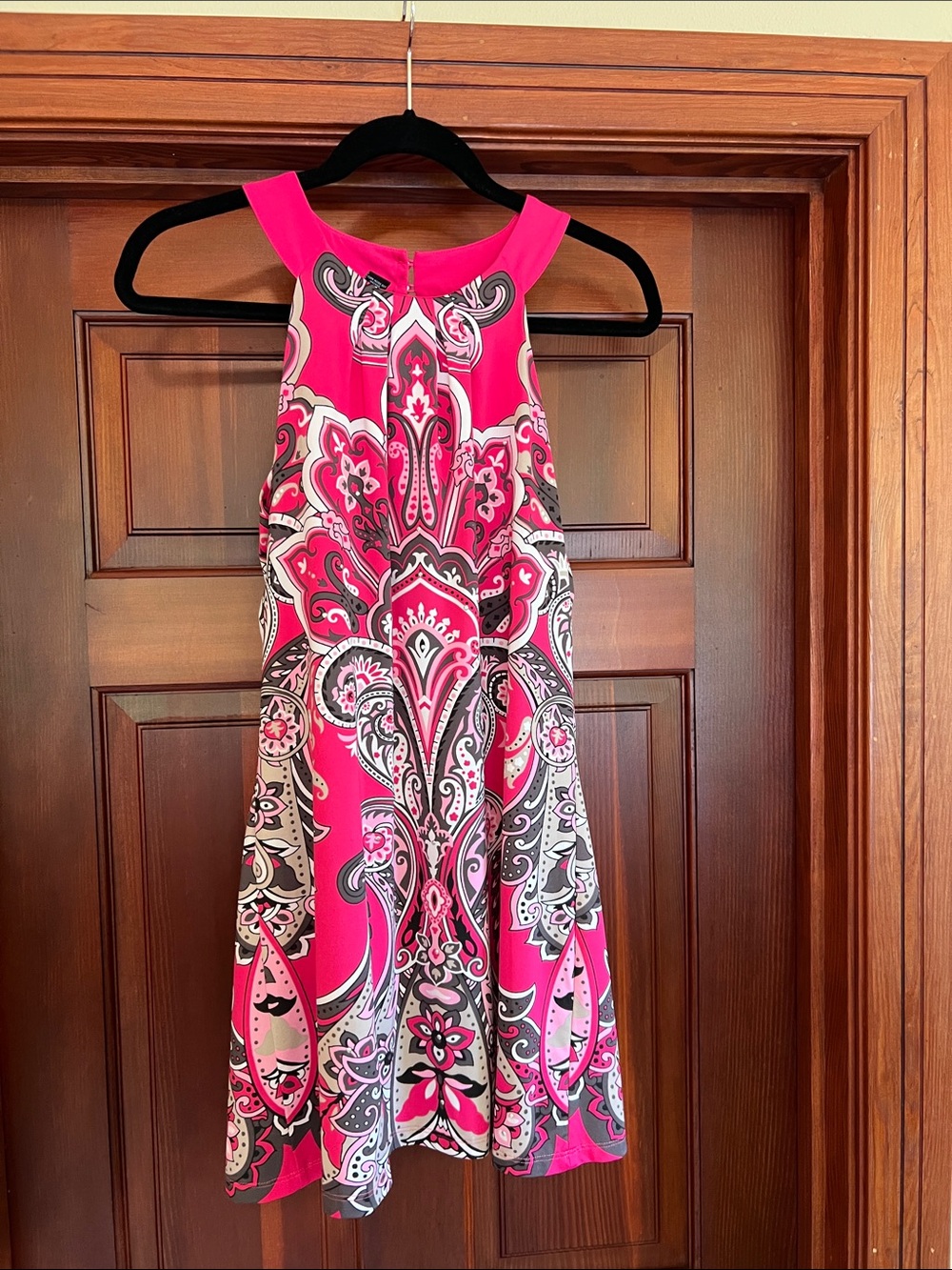 INC International Concepts Pink Paisley Halter Mini Dress